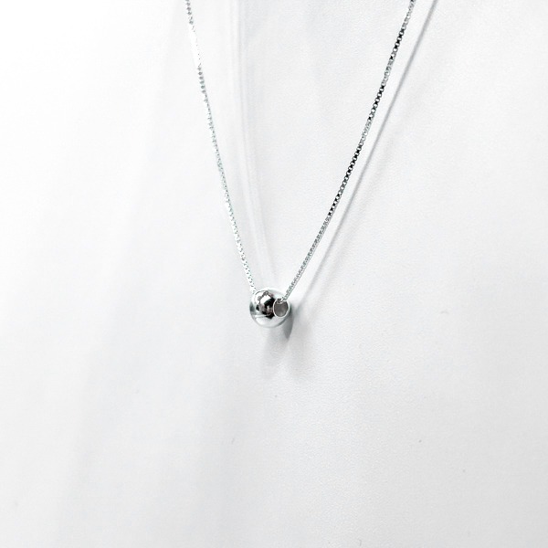 Collier Minimaliste Boule en Argent 925 –35/40cm