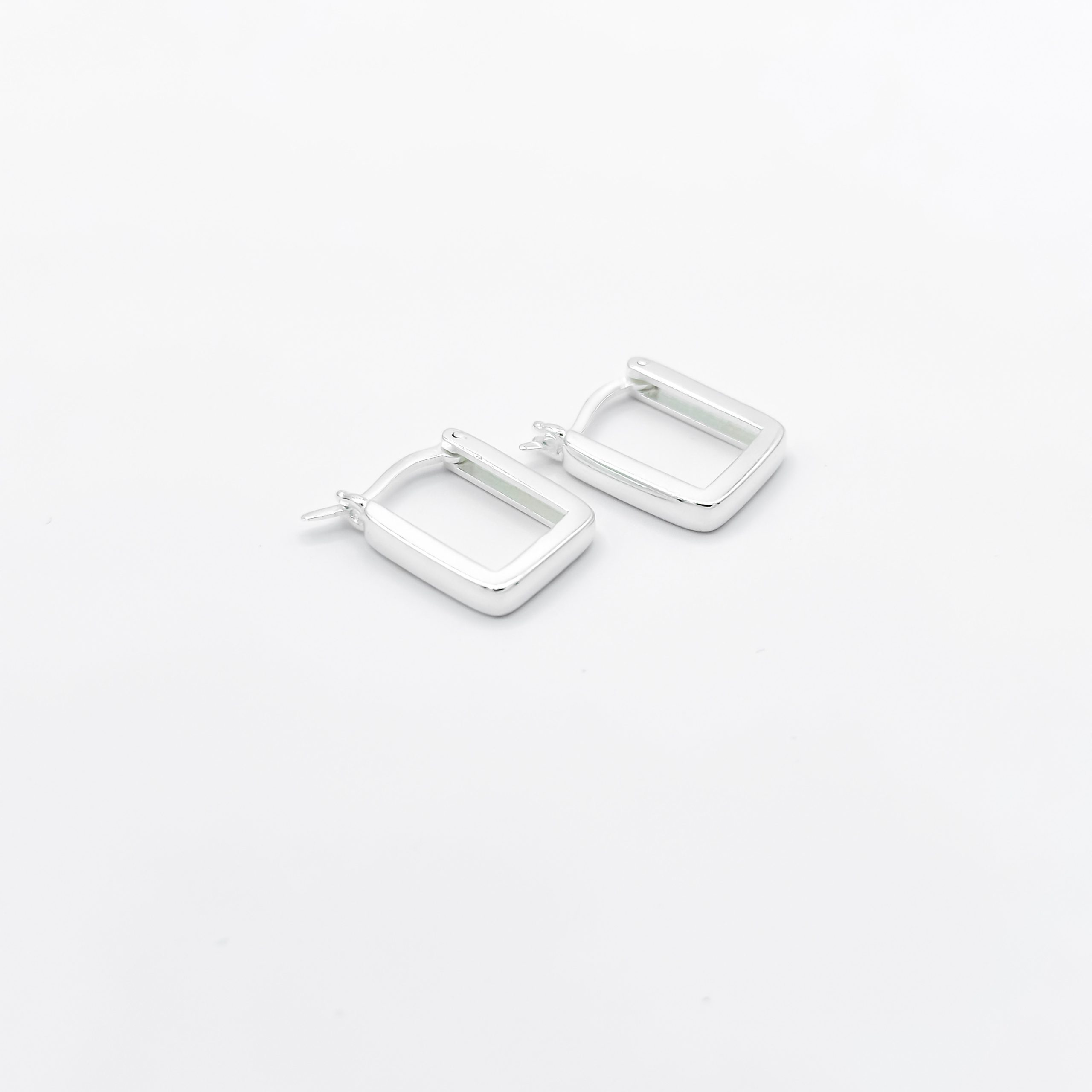 Boucles d'Oreilles Rectangle Élégant en argent 925