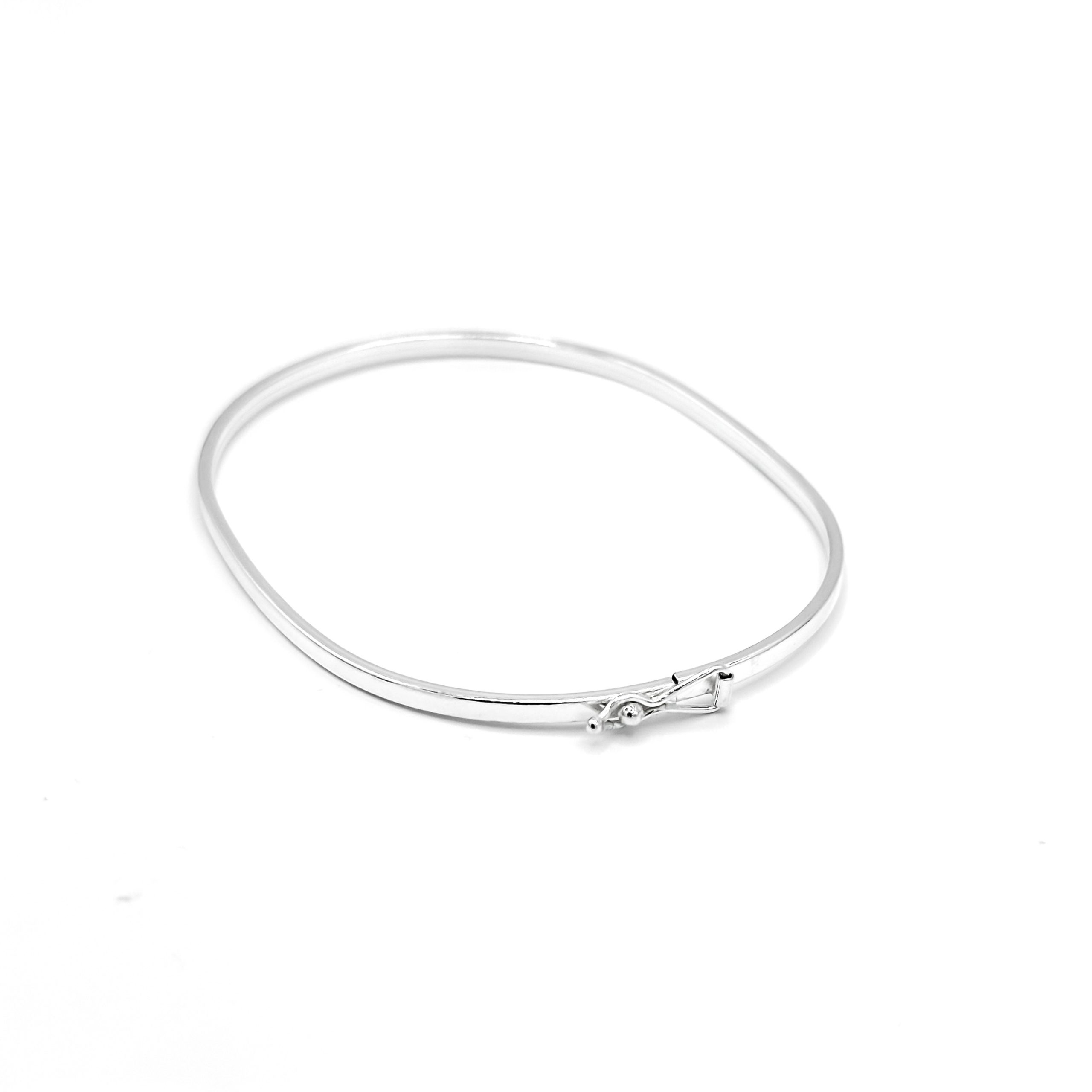 Bracelet Ovale Élégance Droit Standard en argent 925