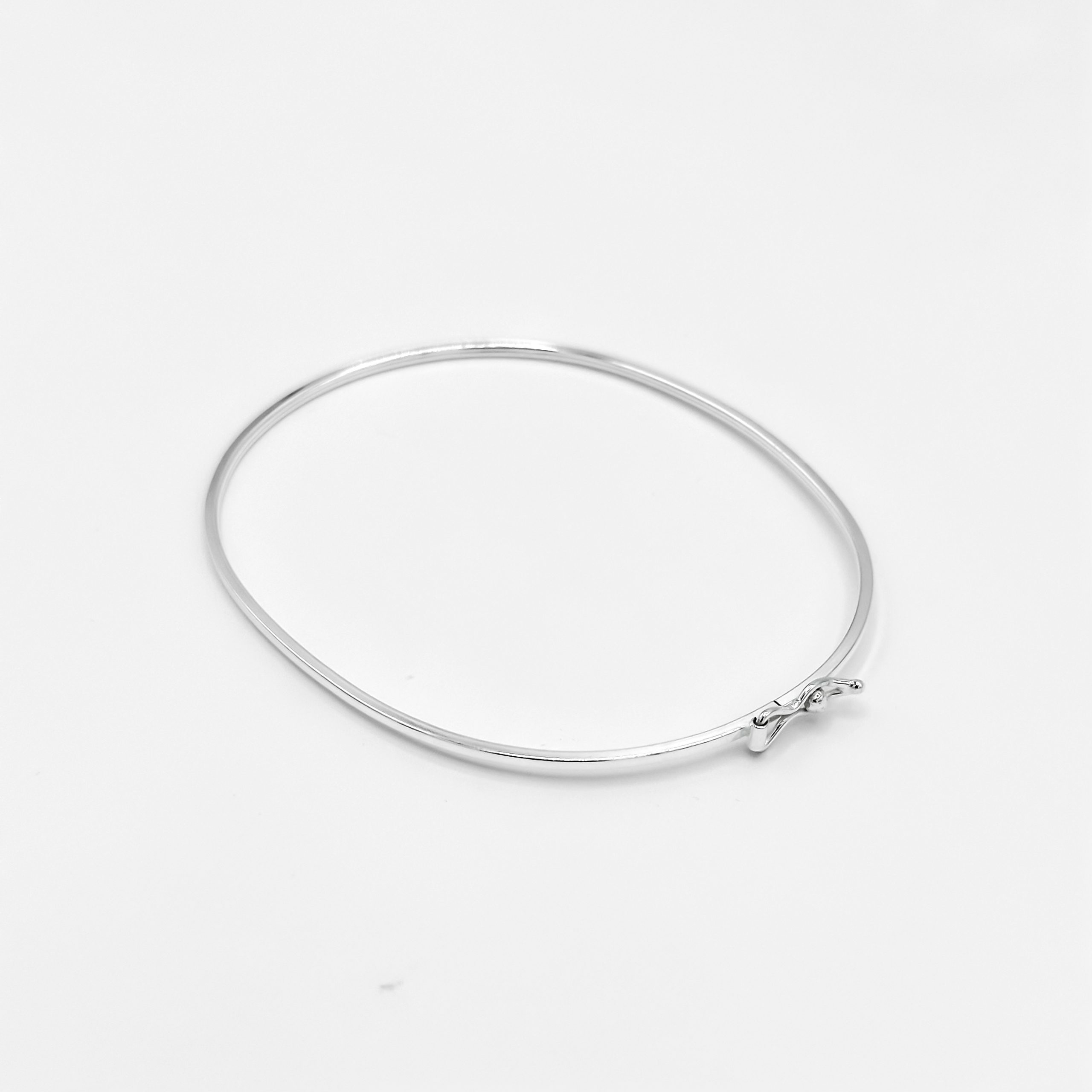 Bracelet Ovale Élégance Droit Fin en argent 925