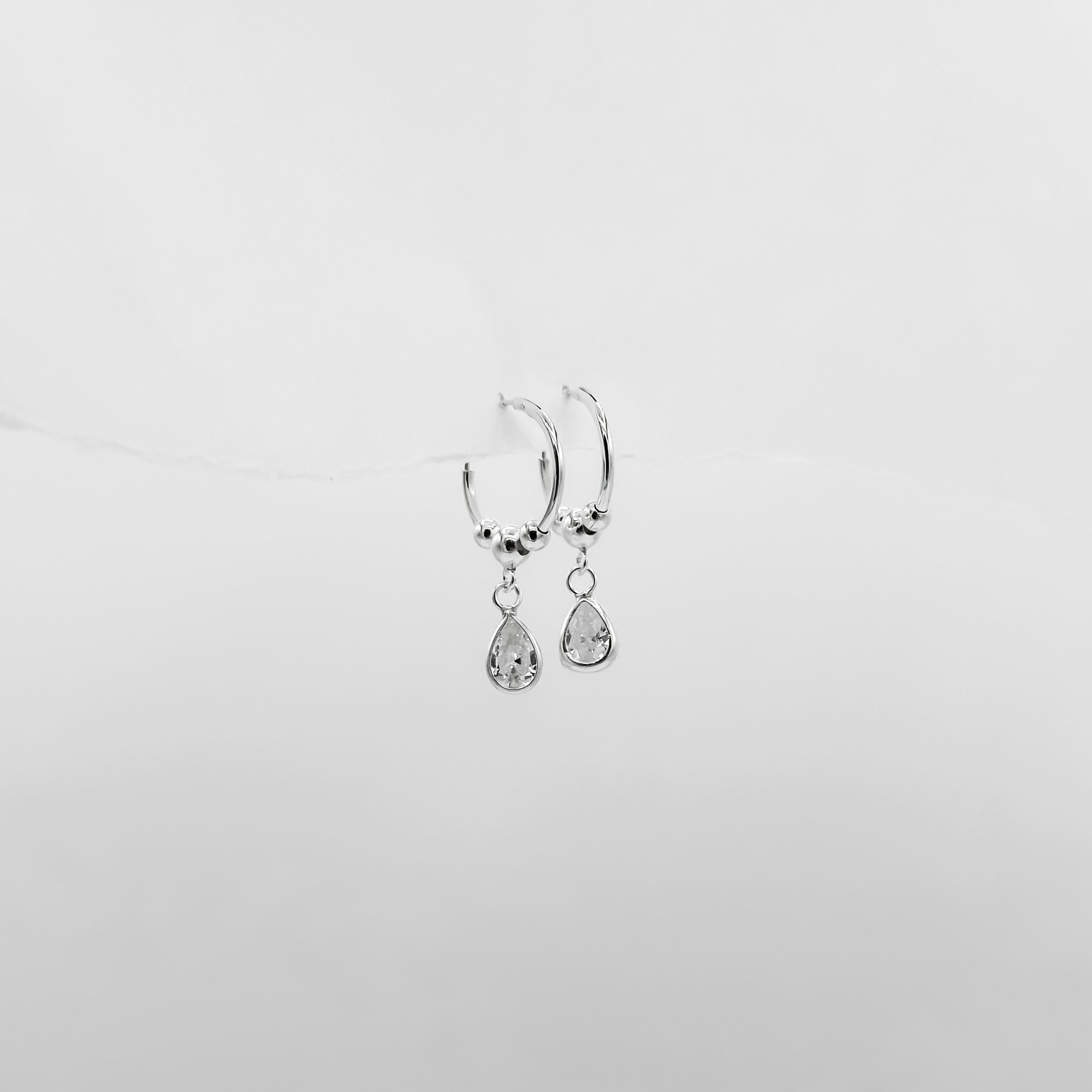 Boucles d'oreilles Zirconium en argent 925