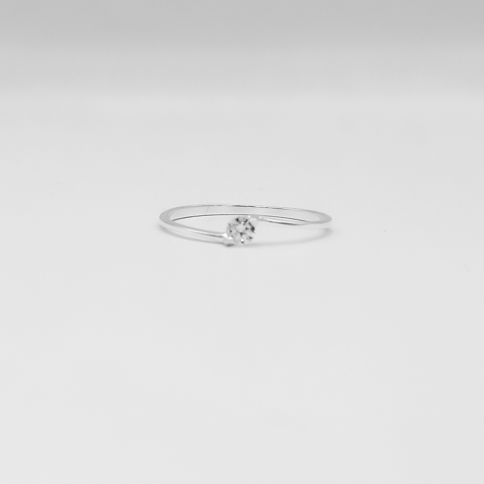 Bague Solitaire Zircon en argent 925